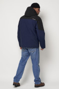 Купить Горнолыжная куртка мужская темно-синего цвета 88821TS, фото 4