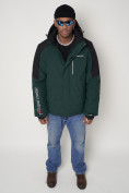 Купить Горнолыжная куртка мужская темно-зеленого цвета 88821TZ, фото 5