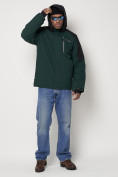 Купить Горнолыжная куртка мужская темно-зеленого цвета 88821TZ, фото 9