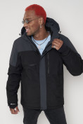Купить Горнолыжная куртка мужская черного цвета 88823Ch, фото 6