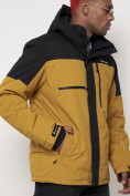 Купить Горнолыжная куртка мужская горчичного цвета 88823G, фото 7