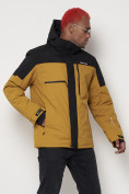 Купить Горнолыжная куртка мужская горчичного цвета 88823G, фото 9