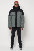 Купить Горнолыжная куртка мужская серого цвета 88823Sr