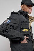 Купить Куртка мужская зимняя с капюшоном молодежная черного цвета 88905Ch, фото 11