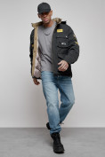 Купить Куртка мужская зимняя с капюшоном молодежная черного цвета 88905Ch, фото 19