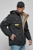 Купить Куртка мужская зимняя с капюшоном молодежная черного цвета 88905Ch, фото 8