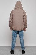 Купить Куртка мужская зимняя с капюшоном молодежная коричневого цвета 88905K, фото 16