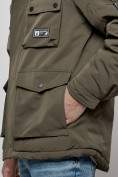 Купить Куртка мужская зимняя с капюшоном молодежная цвета хаки 88905Kh, фото 2