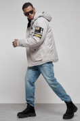 Купить Куртка мужская зимняя с капюшоном молодежная серого цвета 88905Sr, фото 16
