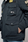 Купить Куртка мужская зимняя с капюшоном молодежная темно-синего цвета 88905TS, фото 11