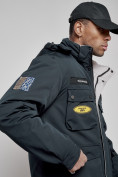 Купить Куртка мужская зимняя с капюшоном молодежная темно-синего цвета 88905TS, фото 13