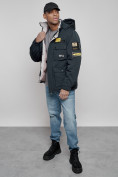 Купить Куртка мужская зимняя с капюшоном молодежная темно-синего цвета 88905TS, фото 15