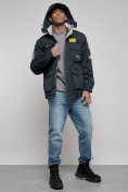 Купить Куртка мужская зимняя с капюшоном молодежная темно-синего цвета 88905TS, фото 16