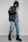 Купить Куртка мужская зимняя с капюшоном молодежная темно-синего цвета 88905TS, фото 17