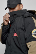 Купить Куртка мужская зимняя с капюшоном молодежная черного цвета 88906Ch, фото 10