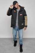 Купить Куртка мужская зимняя с капюшоном молодежная черного цвета 88906Ch, фото 12