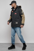 Купить Куртка мужская зимняя с капюшоном молодежная черного цвета 88906Ch, фото 2