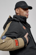 Купить Куртка мужская зимняя с капюшоном молодежная черного цвета 88906Ch, фото 8