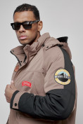 Купить Куртка мужская зимняя с капюшоном молодежная коричневого цвета 88906K, фото 14