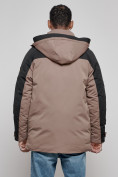 Купить Куртка мужская зимняя с капюшоном молодежная коричневого цвета 88906K, фото 8