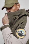 Купить Куртка мужская зимняя с капюшоном молодежная цвета хаки 88906Kh, фото 10