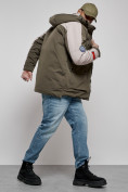 Купить Куртка мужская зимняя с капюшоном молодежная цвета хаки 88906Kh, фото 15