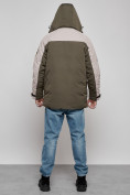 Купить Куртка мужская зимняя с капюшоном молодежная цвета хаки 88906Kh, фото 2