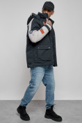 Купить Куртка мужская зимняя с капюшоном молодежная темно-синего цвета 88906TS, фото 19