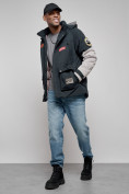 Купить Куртка мужская зимняя с капюшоном молодежная темно-синего цвета 88906TS, фото 20