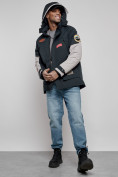 Купить Куртка мужская зимняя с капюшоном молодежная темно-синего цвета 88906TS, фото 21