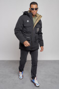 Купить Куртка мужская зимняя с капюшоном молодежная черного цвета 88911Ch, фото 9