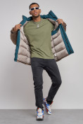 Купить Куртка мужская зимняя с капюшоном молодежная коричневого цвета 88911K, фото 14