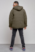 Купить Куртка мужская зимняя с капюшоном молодежная цвета хаки 88911Kh, фото 14