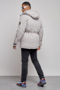 Купить Куртка мужская зимняя с капюшоном молодежная серого цвета 88911Sr, фото 3