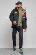 Купить Куртка мужская зимняя с капюшоном молодежная черного цвета 88915Ch, фото 11