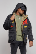 Купить Куртка мужская зимняя с капюшоном молодежная черного цвета 88915Ch, фото 6