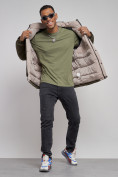 Купить Куртка мужская зимняя с капюшоном молодежная цвета хаки 88915Kh, фото 12
