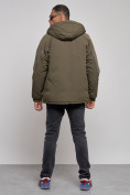 Купить Куртка мужская зимняя с капюшоном молодежная цвета хаки 88915Kh, фото 4