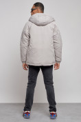 Купить Куртка мужская зимняя с капюшоном молодежная серого цвета 88915Sr, фото 4