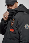 Купить Куртка мужская зимняя с капюшоном молодежная черного цвета 88917Ch, фото 12