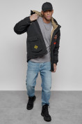 Купить Куртка мужская зимняя с капюшоном молодежная черного цвета 88917Ch, фото 13