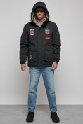 Купить Куртка мужская зимняя с капюшоном молодежная черного цвета 88917Ch, фото 16