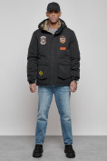 Купить Куртка мужская зимняя с капюшоном молодежная черного цвета 88917Ch, фото 5