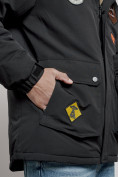 Купить Куртка мужская зимняя с капюшоном молодежная черного цвета 88917Ch, фото 9