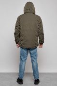 Купить Куртка мужская зимняя с капюшоном молодежная цвета хаки 88917Kh, фото 11