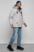 Купить Куртка мужская зимняя с капюшоном молодежная серого цвета 88917Sr, фото 14
