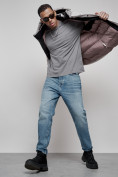 Купить Куртка мужская зимняя с капюшоном молодежная серого цвета 88917Sr, фото 19