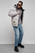 Купить Куртка мужская зимняя с капюшоном молодежная серого цвета 88917Sr, фото 20