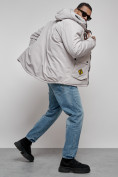 Купить Куртка мужская зимняя с капюшоном молодежная серого цвета 88917Sr, фото 21