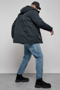 Купить Куртка мужская зимняя с капюшоном молодежная темно-синего цвета 88917TS, фото 20